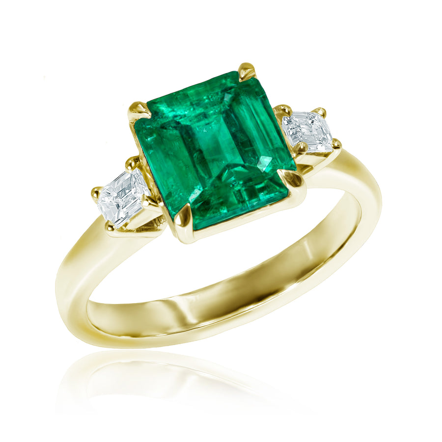 Emerald & Diamond Ring Silenus