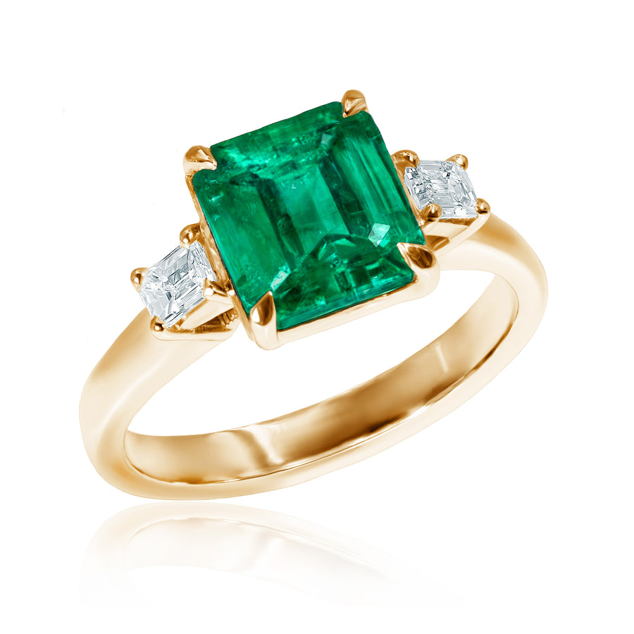 Emerald & Diamond Ring Silenus