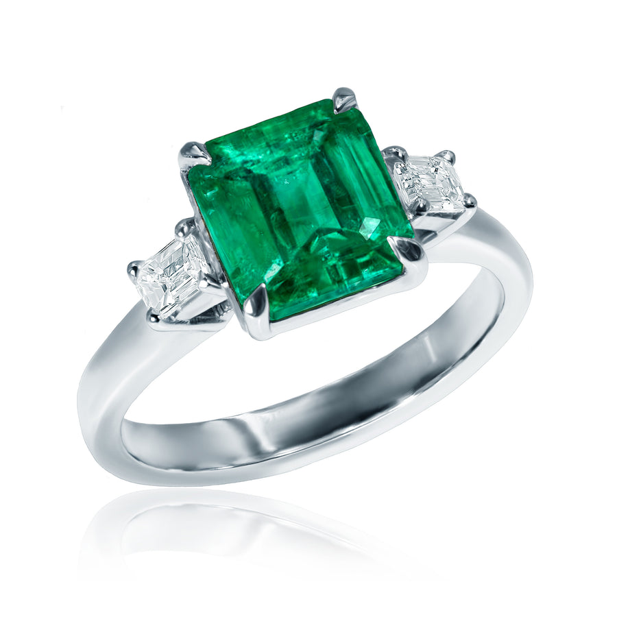 Emerald & Diamond Ring Silenus