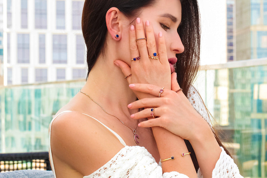 Pink Sapphire & Diamond Ring Echo