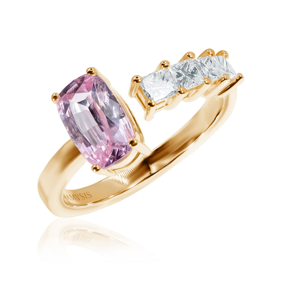 Pink Sapphire & Diamond Ring Sakura