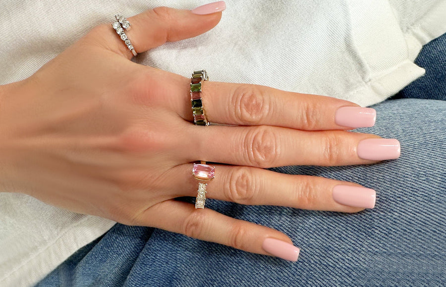 Pink Sapphire & Diamond Ring Sakura