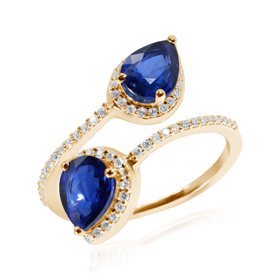 Sapphire & Diamond Ring Arrows of Neptune