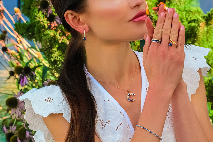 Sapphire & Diamond Ring Eye of the Sea