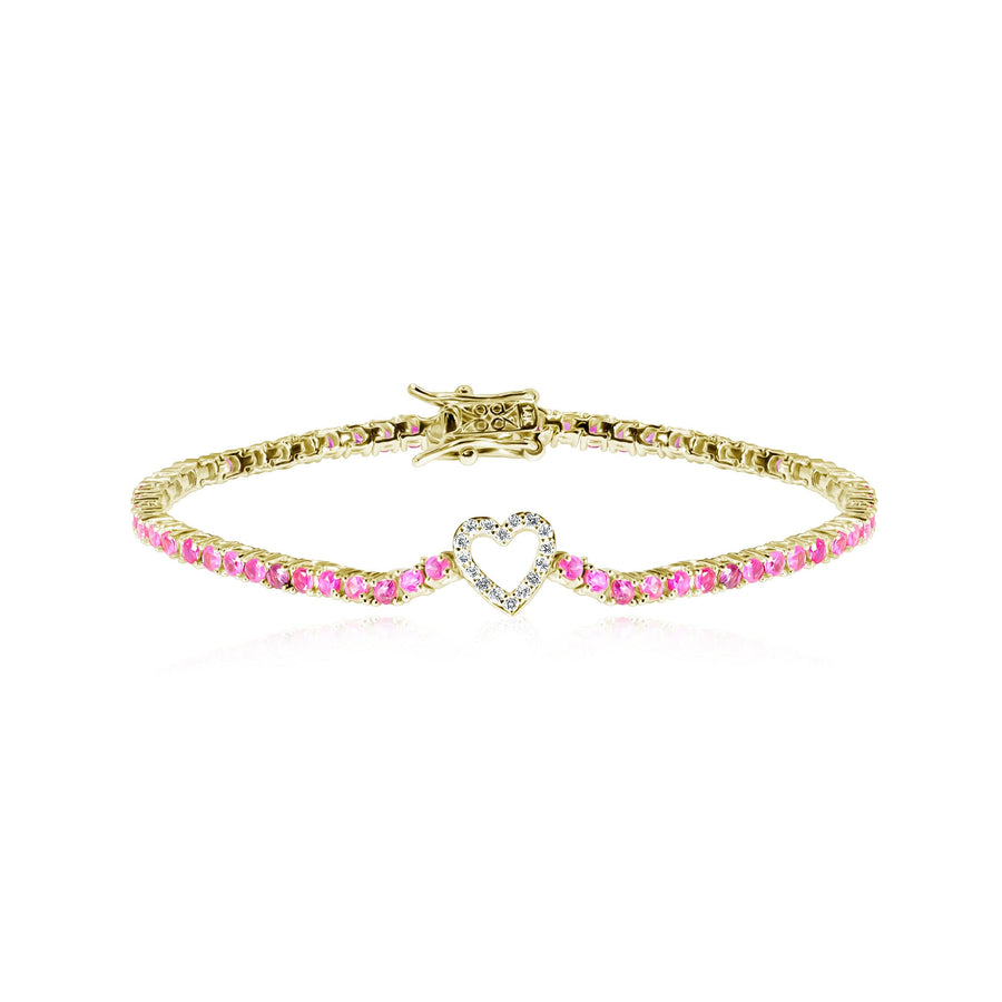 Pink Sapphire & Diamond Bracelet Berenice