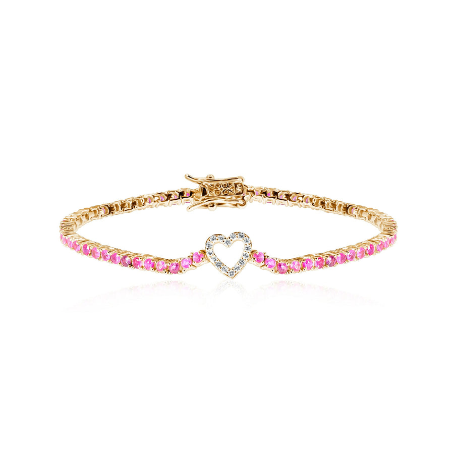 Pink Sapphire & Diamond Bracelet Berenice