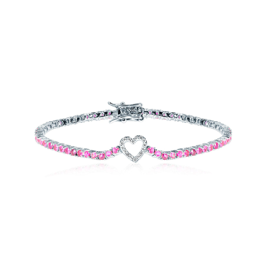 Pink Sapphire & Diamond Bracelet Berenice