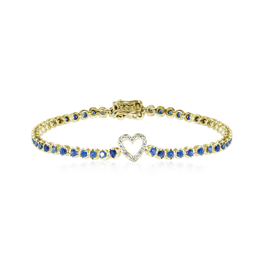 Sapphire & Diamond Bracelet Blue Berenice