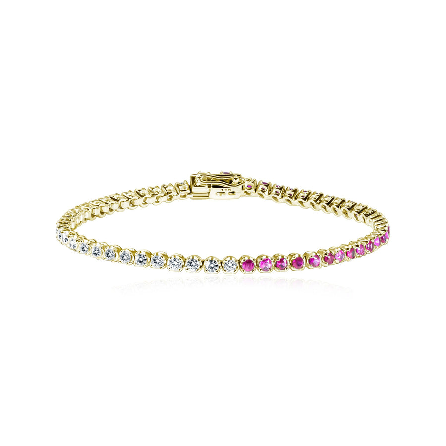 Pink Sapphire & Diamond Bracelet Libra