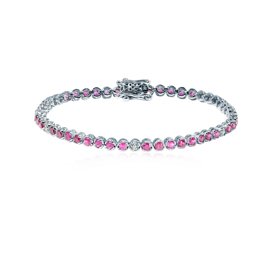 Pink Sapphire & Diamond Bracelet Pink Octans