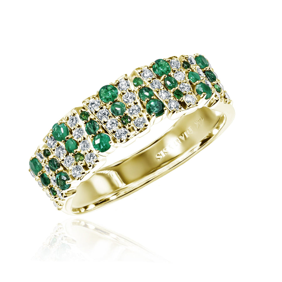 Emerald & Diamond Ring Green Apus