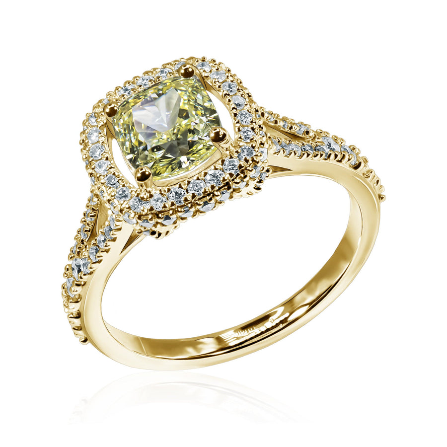 Yellow & White Diamond Ring Aurora