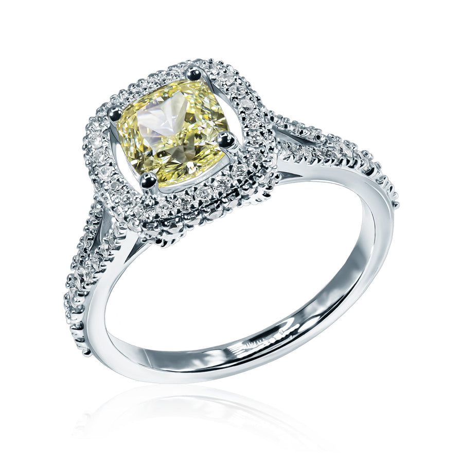 Yellow & White Diamond Ring Aurora