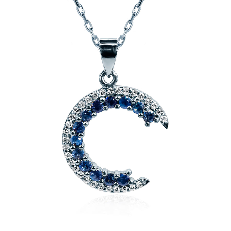 Sapphires & Diamond Pendant Caelum