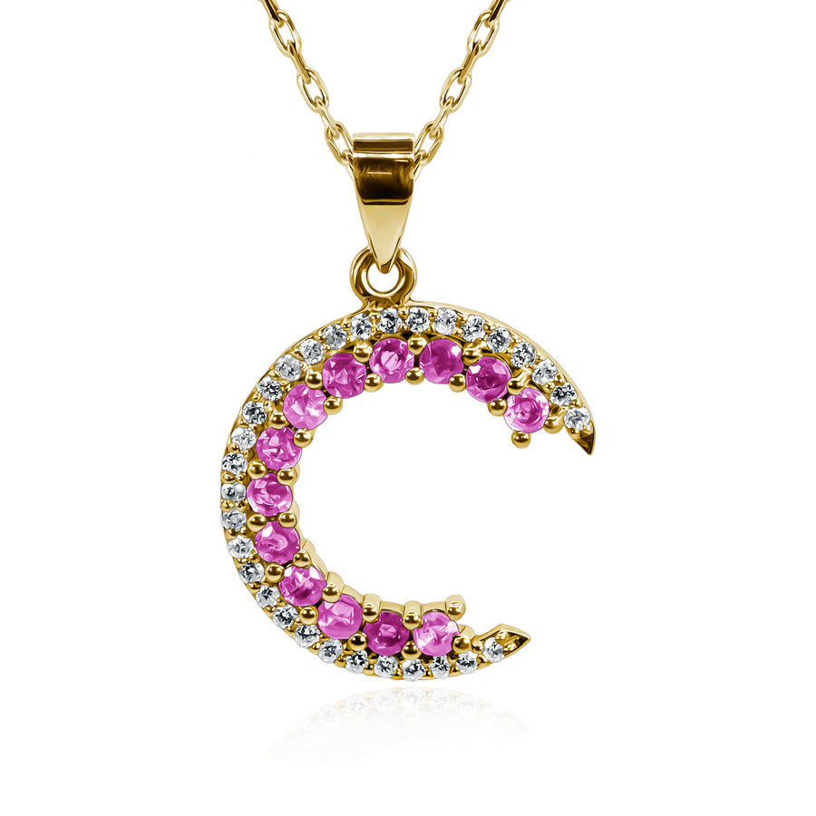 Pink Sapphires & Diamond Pendant Pink Caelum