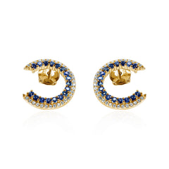 Sapphires & Diamond Earrings Caelum