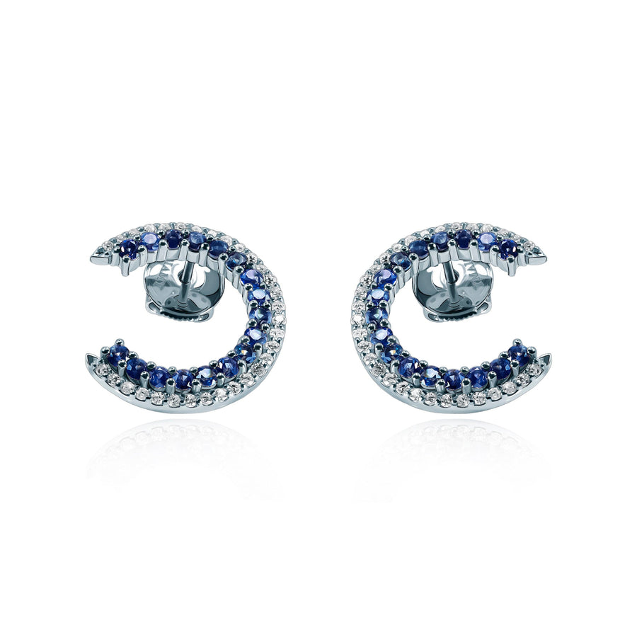 Sapphires & Diamond Earrings Caelum