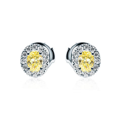 Yellow & White Diamond Earrings Sol