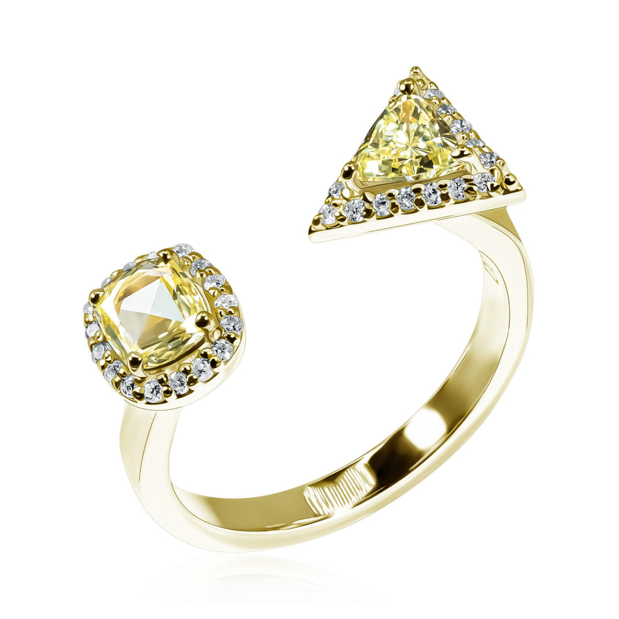 Yellow & White Diamond Ring Sundrops