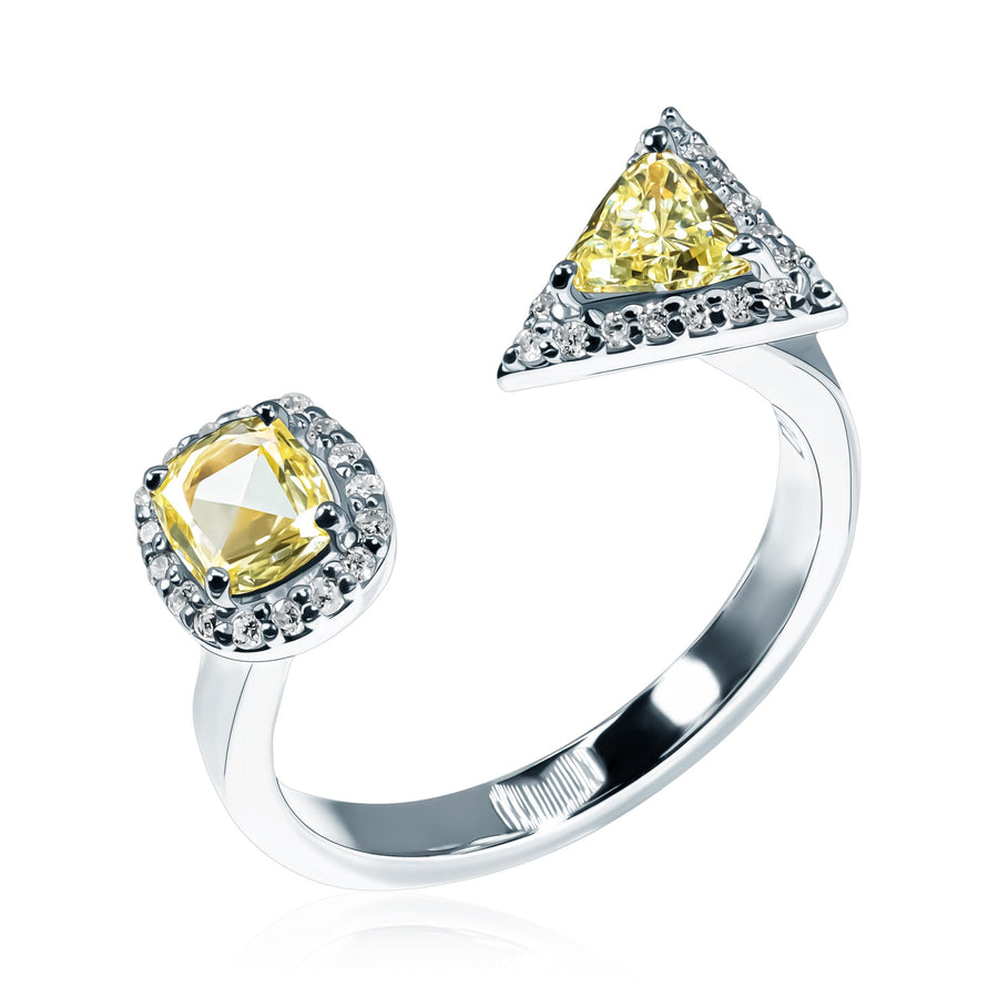 Yellow & White Diamond Ring Sundrops