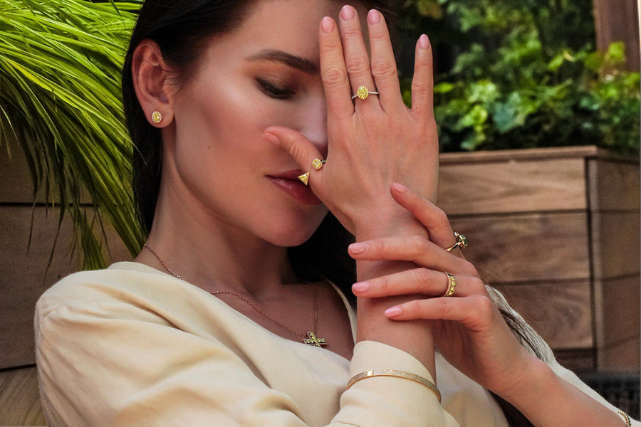 Yellow & White Diamond Ring Sundrops