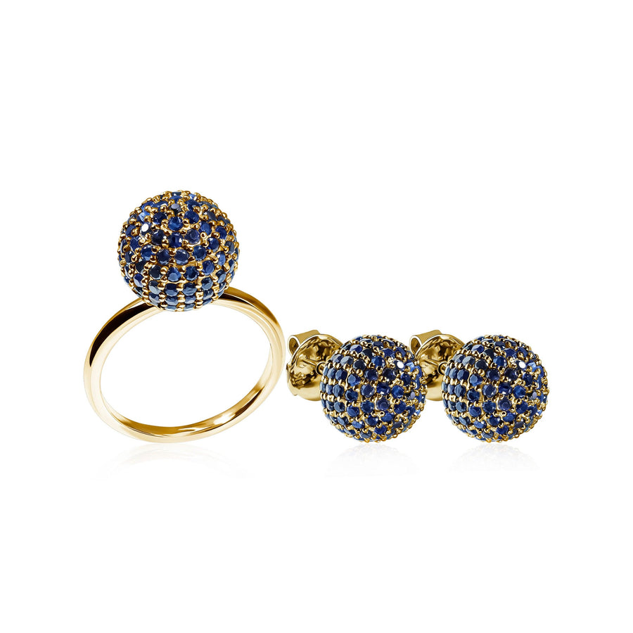 Sapphire Earrings Star Ball