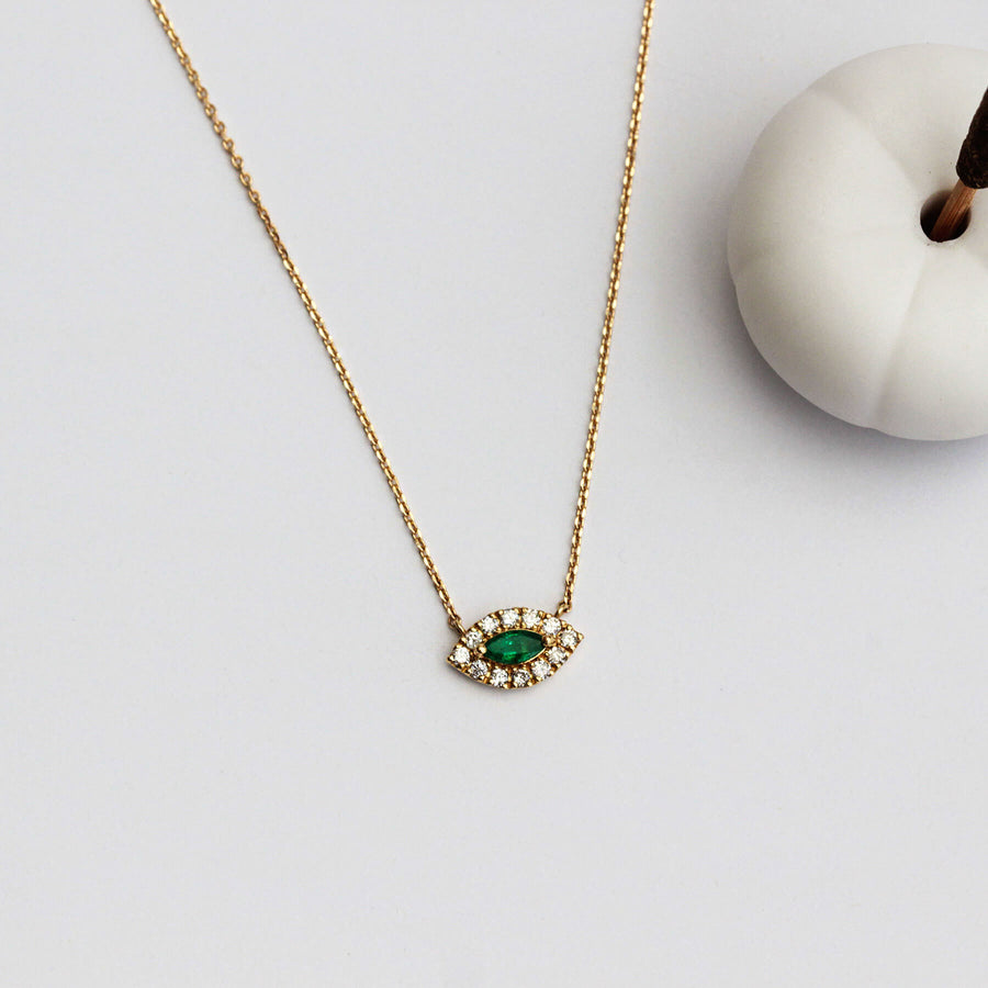 Emerald & Diamond Necklace Nazar