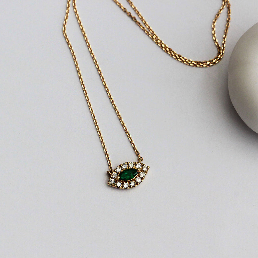 Emerald & Diamond Necklace Nazar