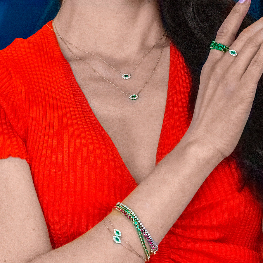 Emerald & Diamond Necklace Nazar