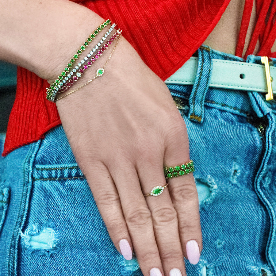 Emerald & Diamond Bracelet Green Parki