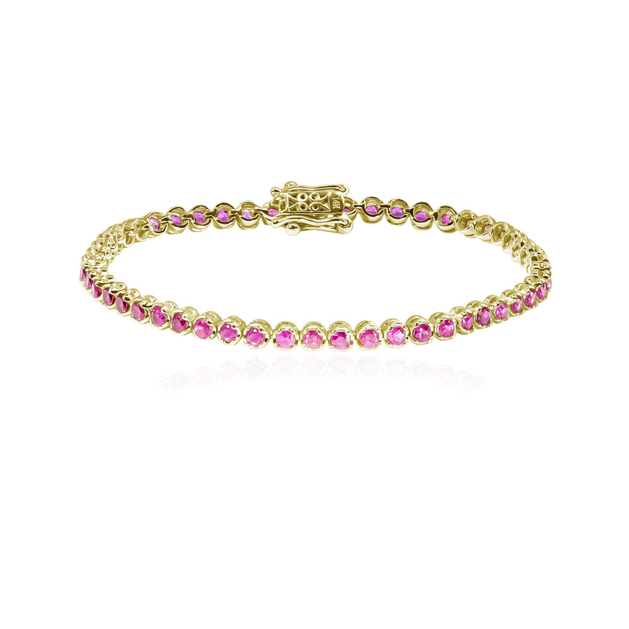 Pink Sapphire Bracelet Full Octans