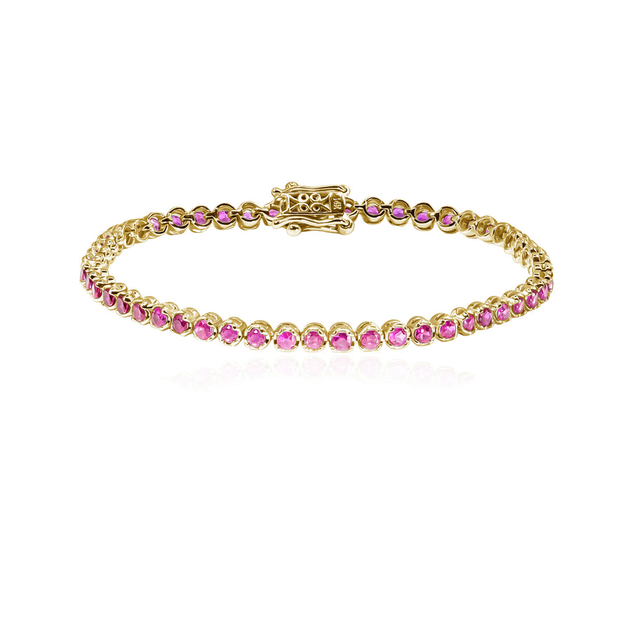 Pink Sapphire Bracelet Full Octans