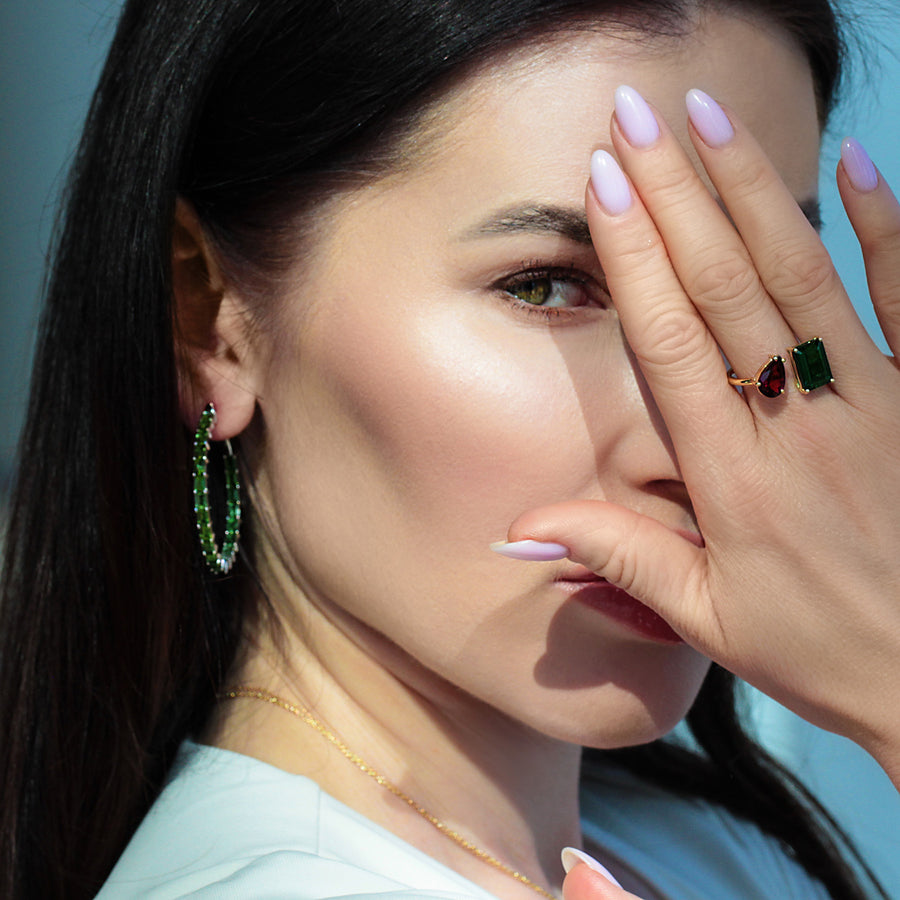 Tourmaline Earrings Green Andromeda