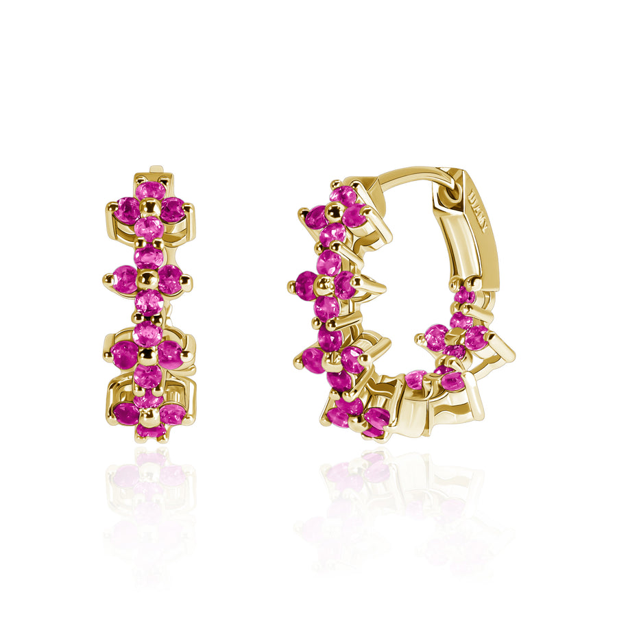 Pink Sapphire Earrings Delicate Lacerta