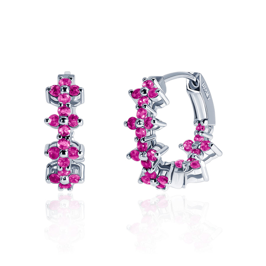 Pink Sapphire Earrings Delicate Lacerta