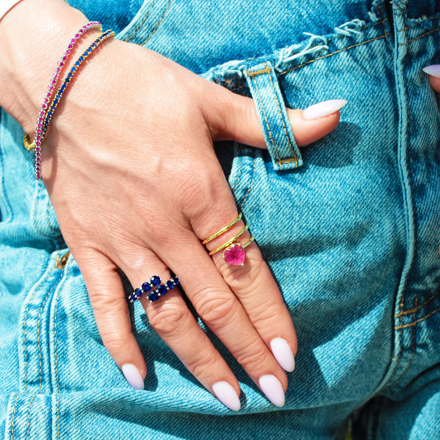 Sapphire Ring Blue Constellation