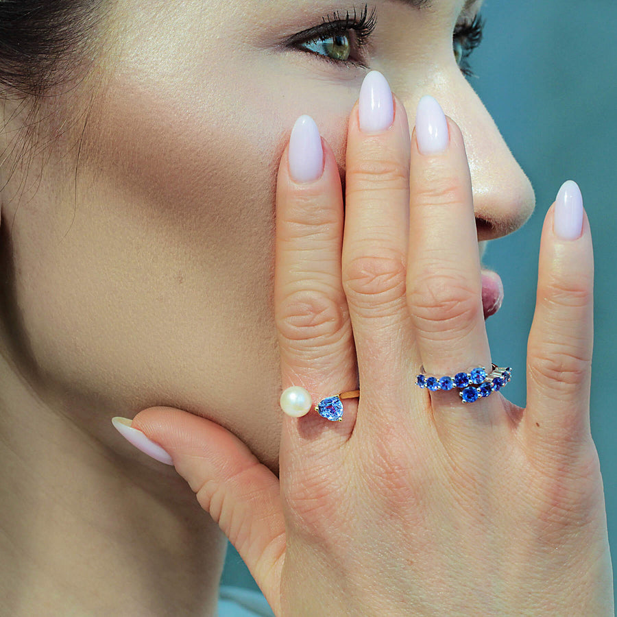 Tanzanite Ring Bright Constellation