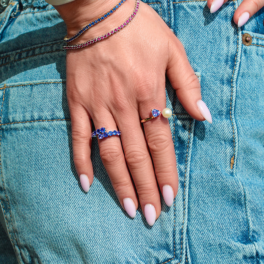 Tanzanite Ring Bright Constellation