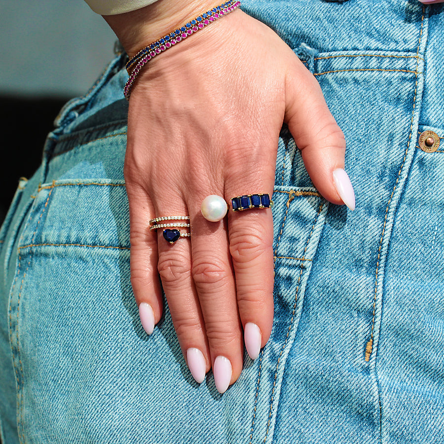 Pearl & Sapphire Ring Sea Queen