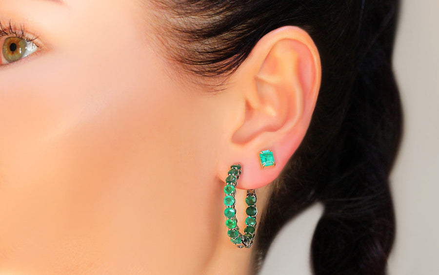 Emerald Earrings Hydra