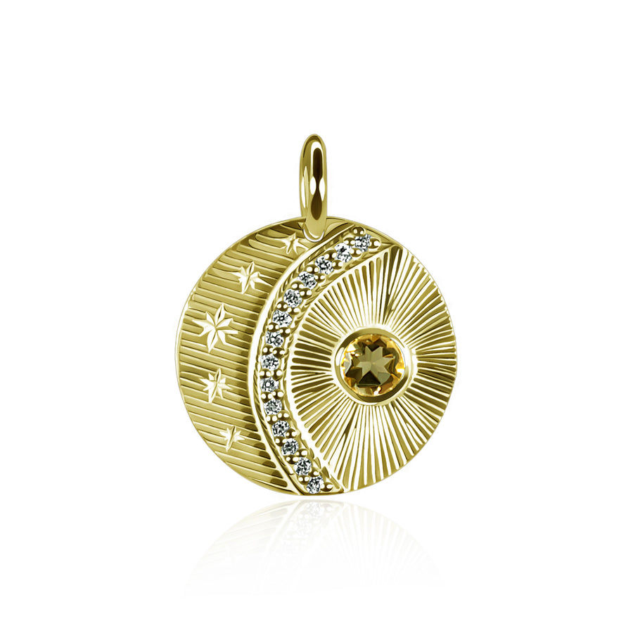 Diamond & Citrine Pendant Inner Power