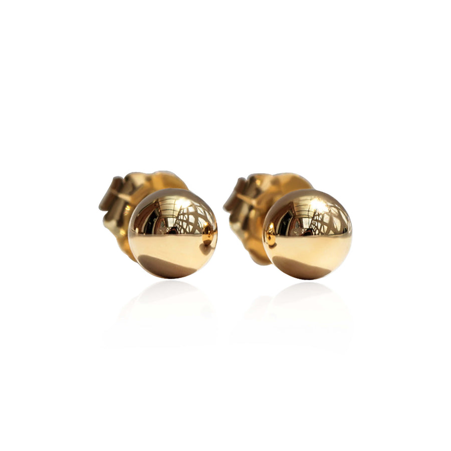 Yellow Gold Earrings Sphere