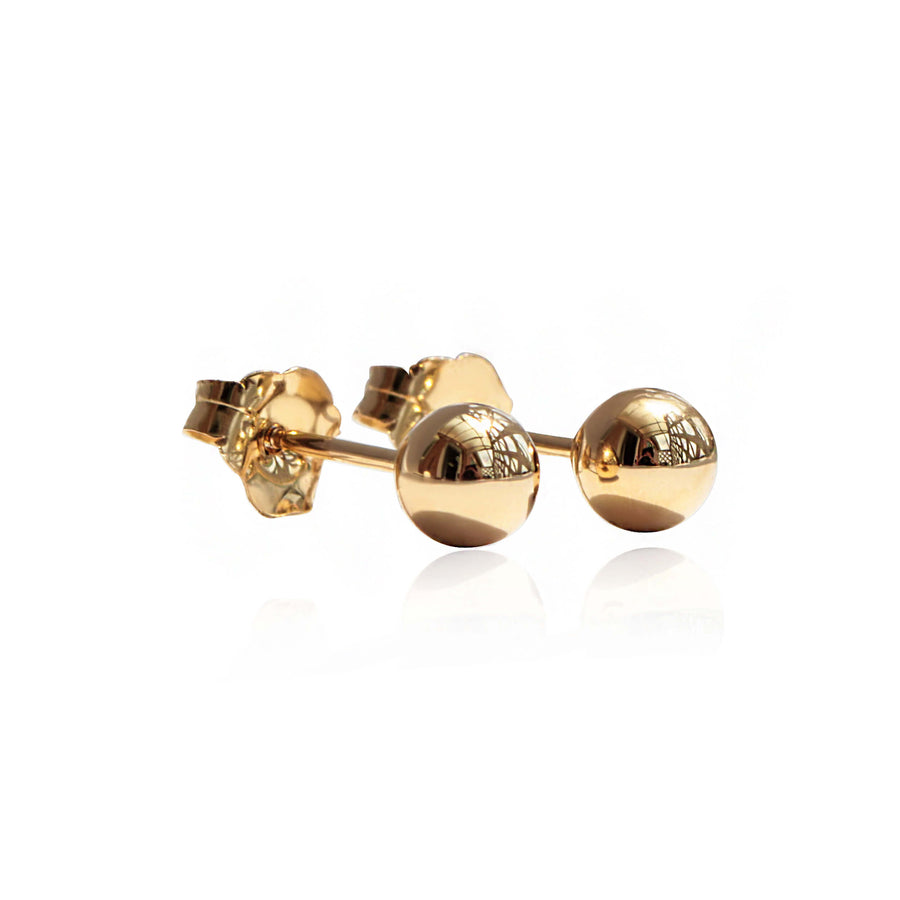 Yellow Gold Earrings Sphere