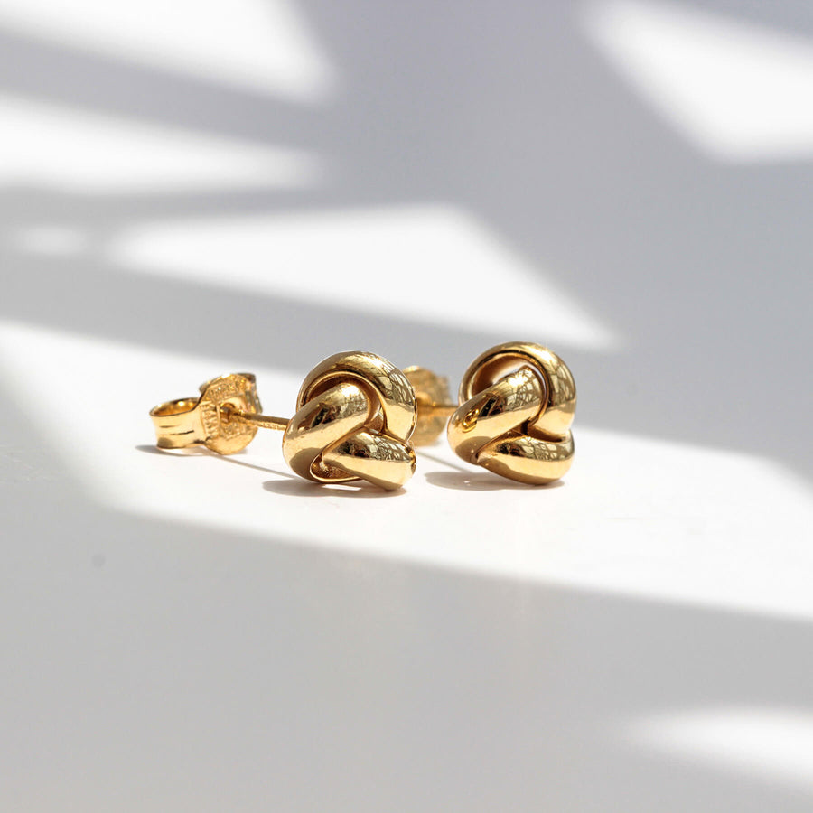 Yellow Gold Earrings Curl