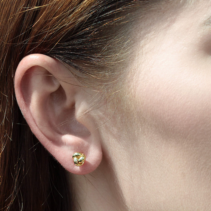 Yellow Gold Earrings Curl