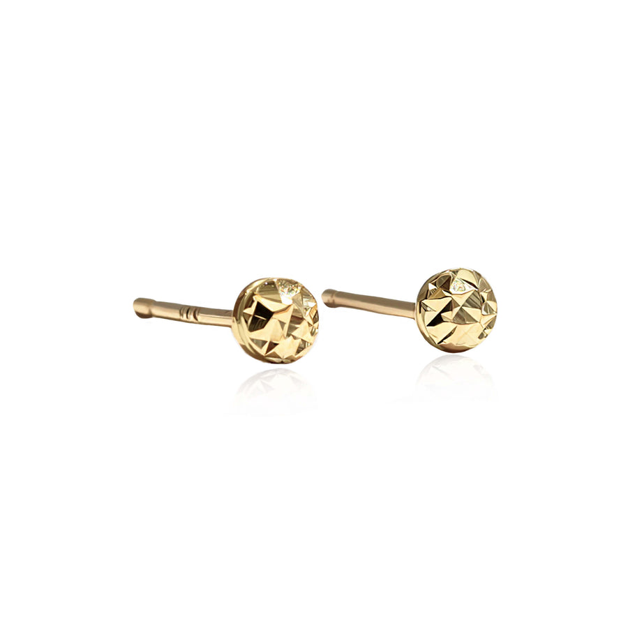 Yellow Gold Earrings Crumpled