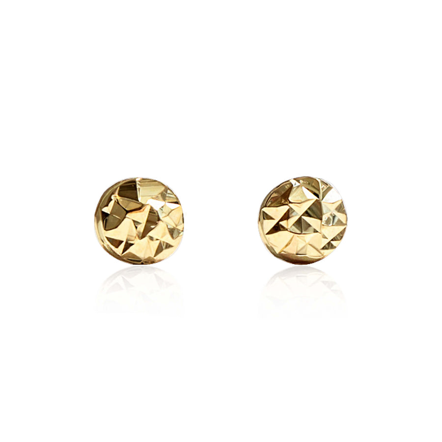 Yellow Gold Earrings Crumpled