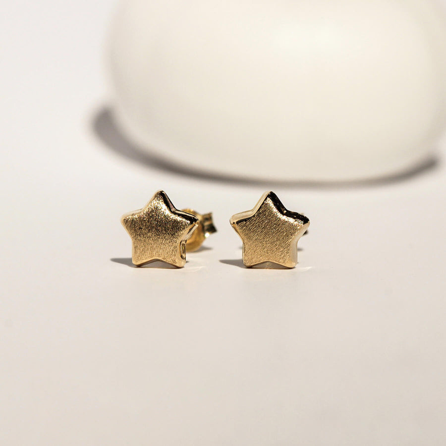 Yellow Gold Earrings Stars