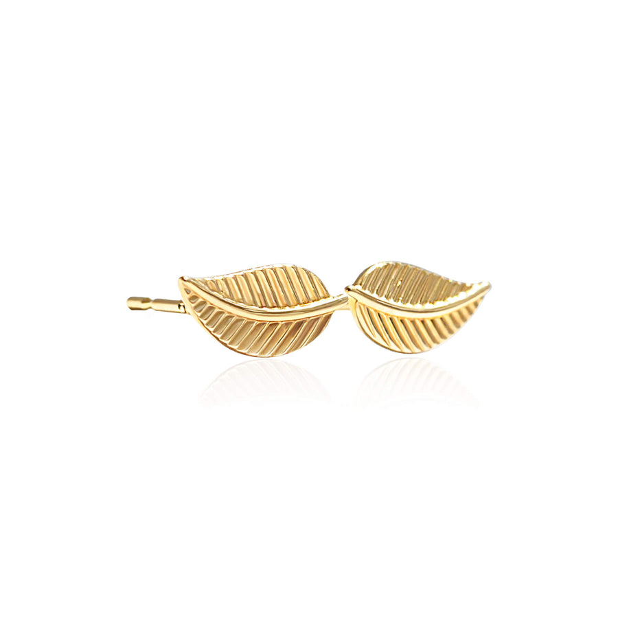 Yellow Gold Earrings Foliage