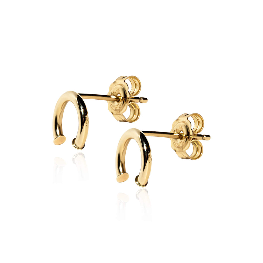 Yellow Gold Earrings Horseshoe